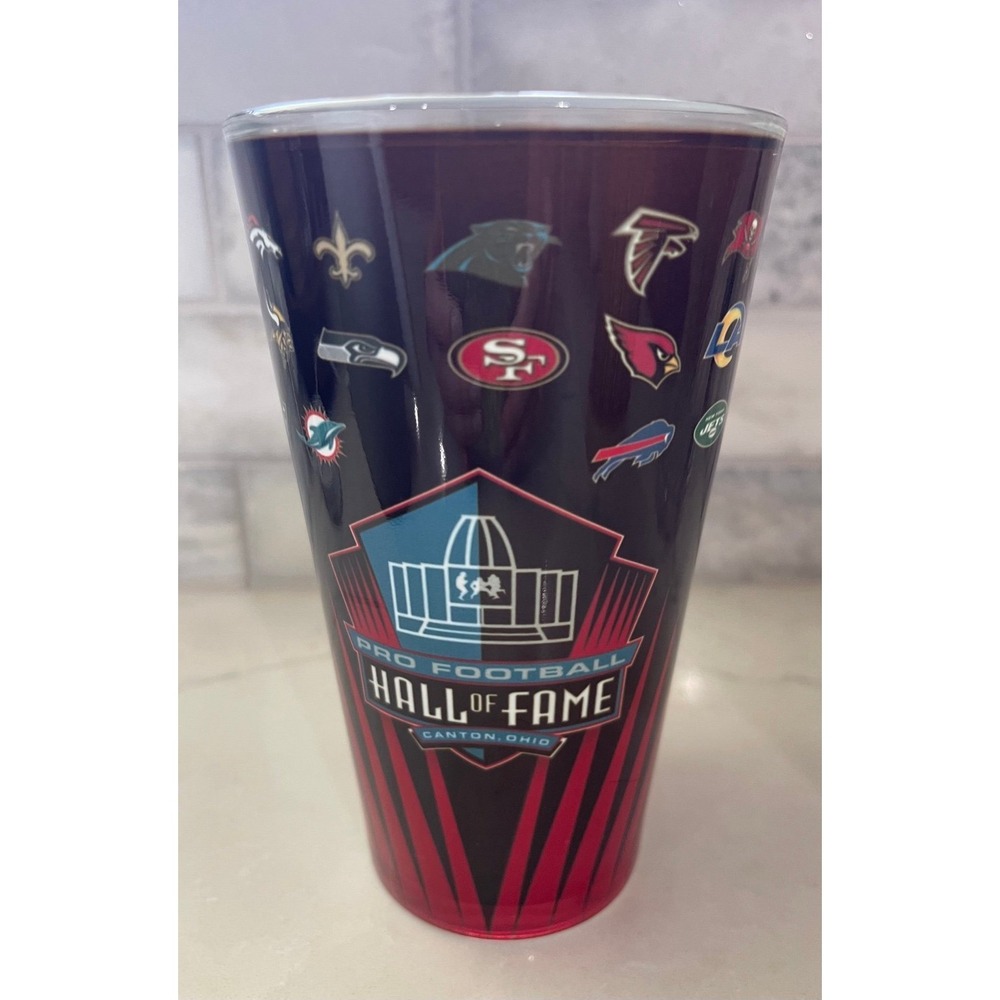 Pro Football Hall of Fame NFL Sublimated Black 6"‎ Glass